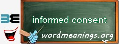 WordMeaning blackboard for informed consent